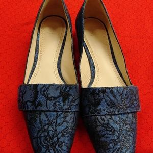 Tory Burch Blue Satin Loafer